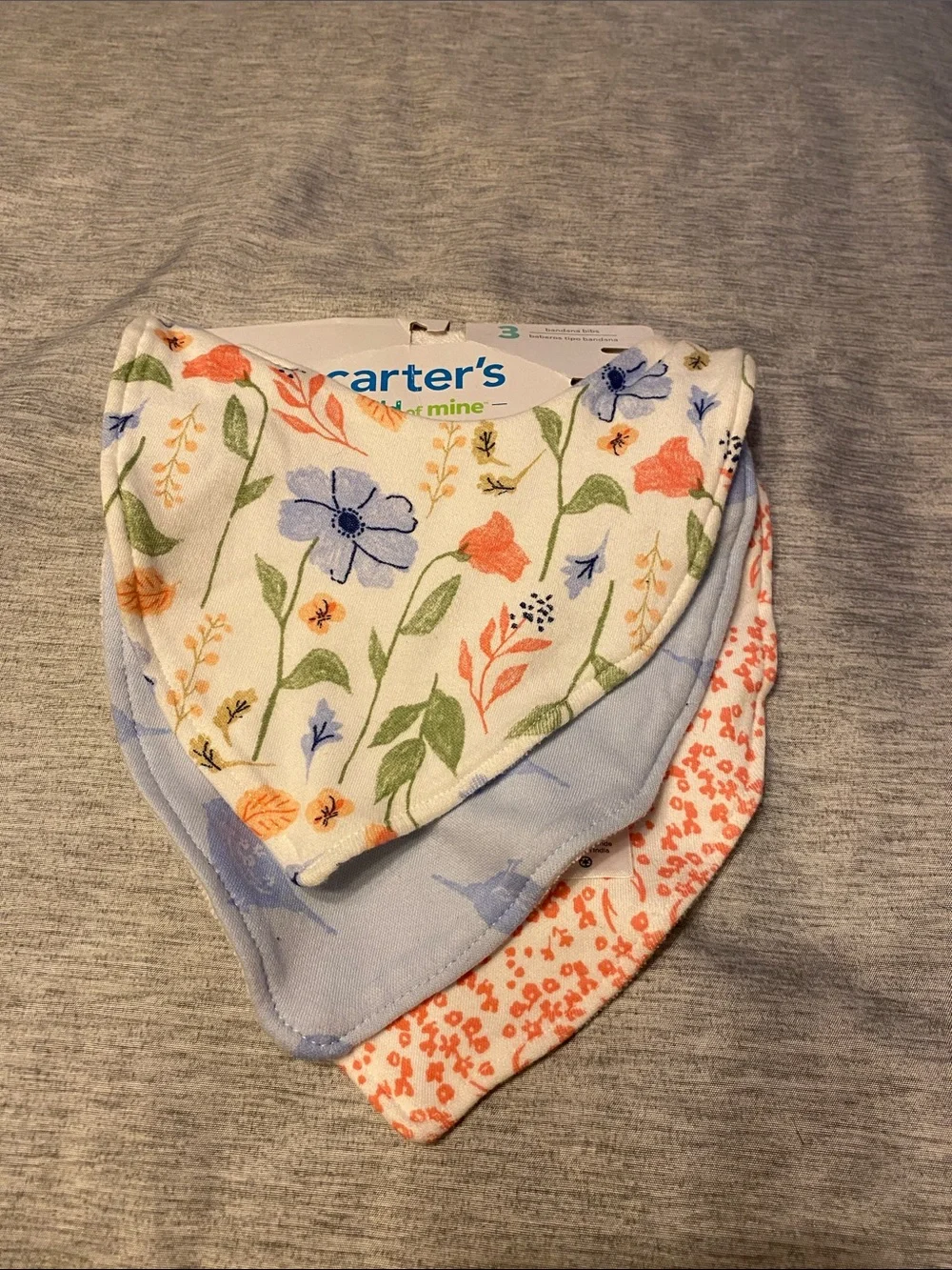 Carter's Child of Mine & Dreamgrow Baby Girl Bibs LOT NWT